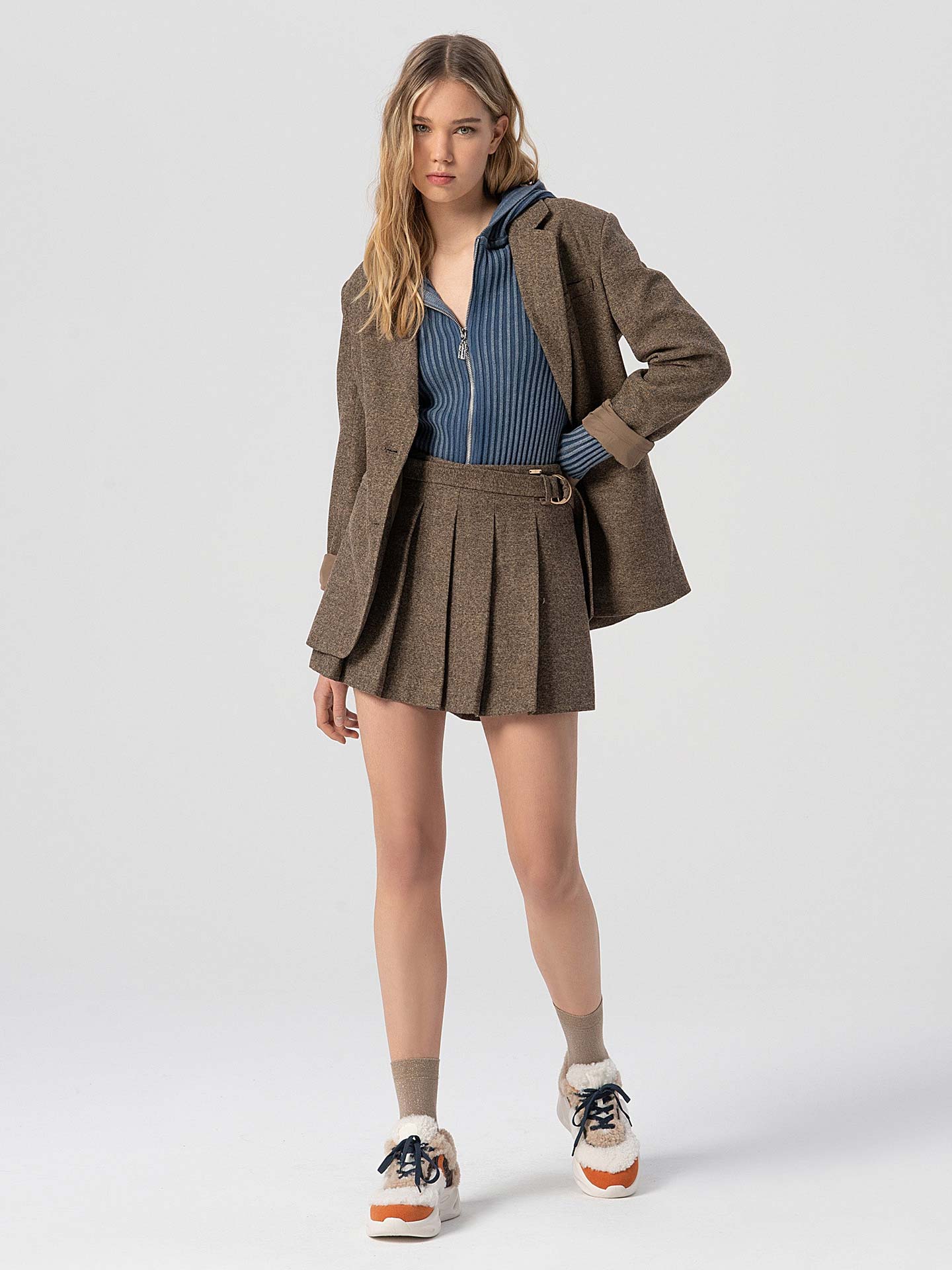 Calção-Saia com Pregas