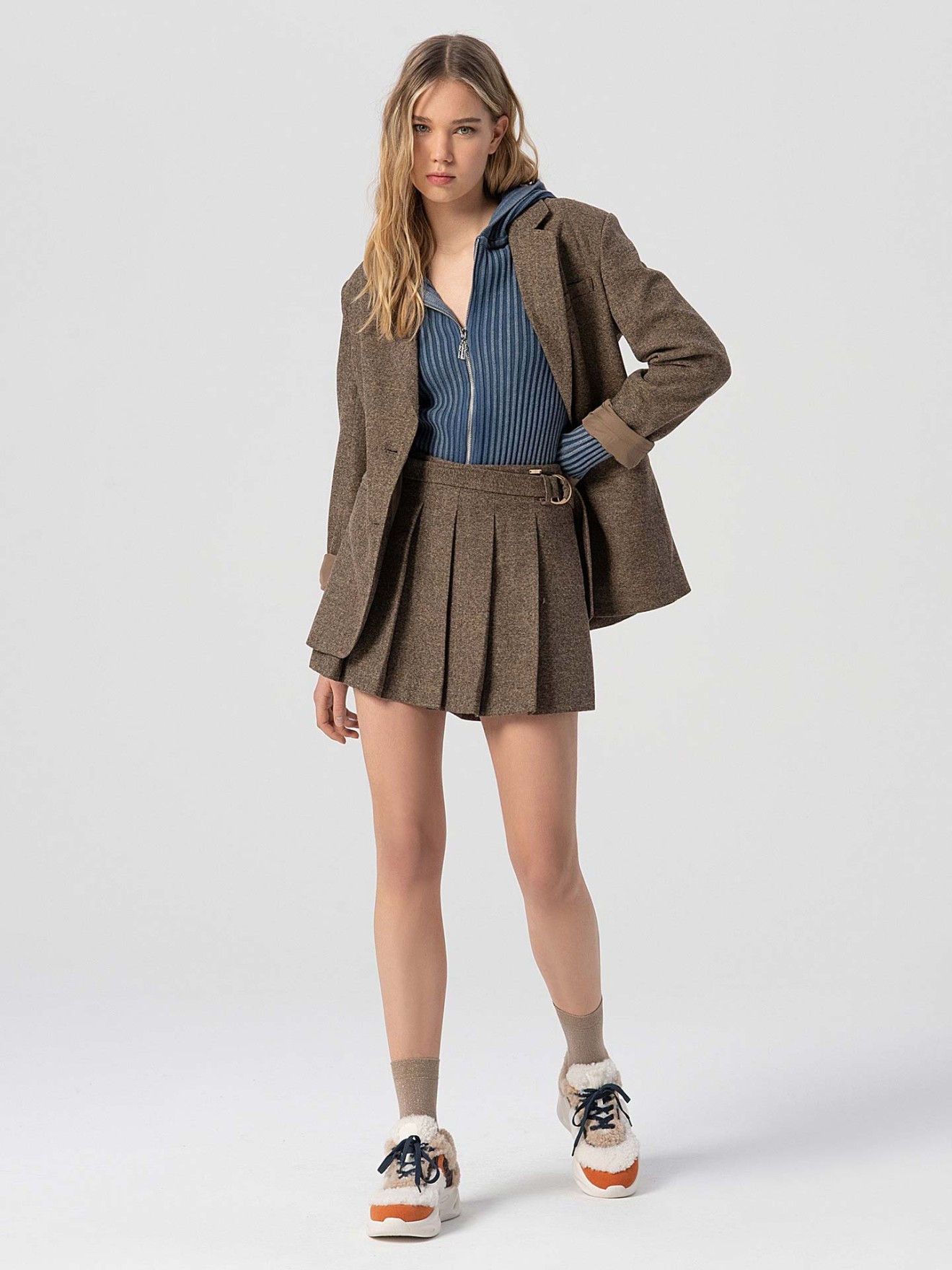 Calção-Saia com Pregas