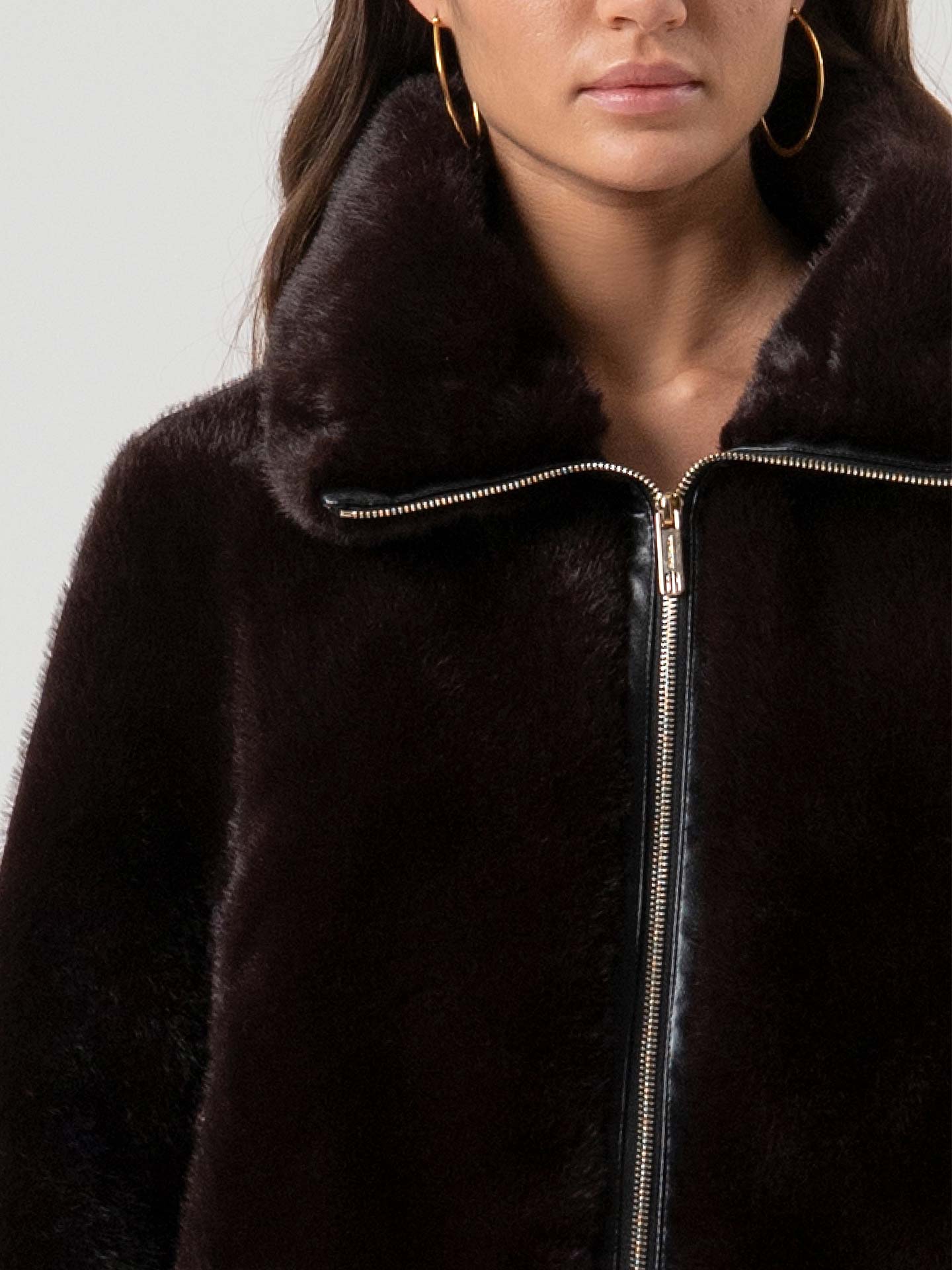 Casaco de Pelo Sintético Oversized