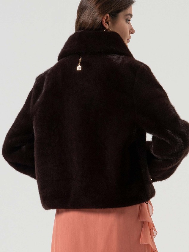 Casaco de Pelo Sintético Oversized