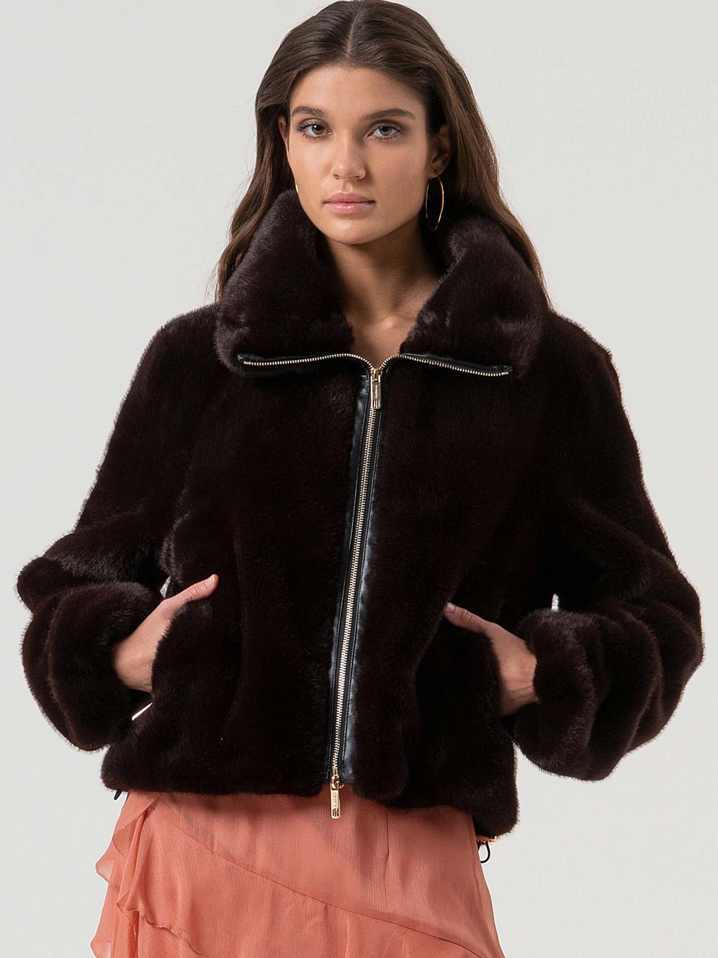 Casaco de Pelo Sintético Oversized