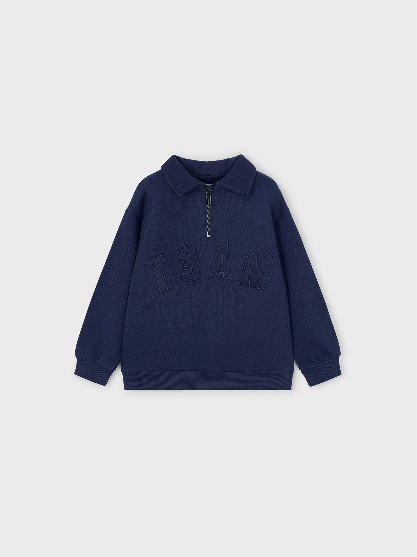 Sweatshirt com Gola de Polo