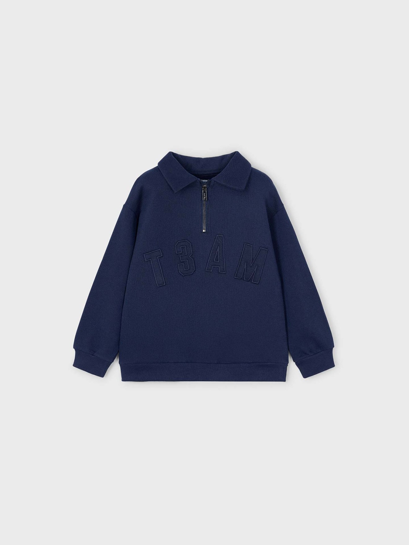 Sweatshirt com Gola de Polo