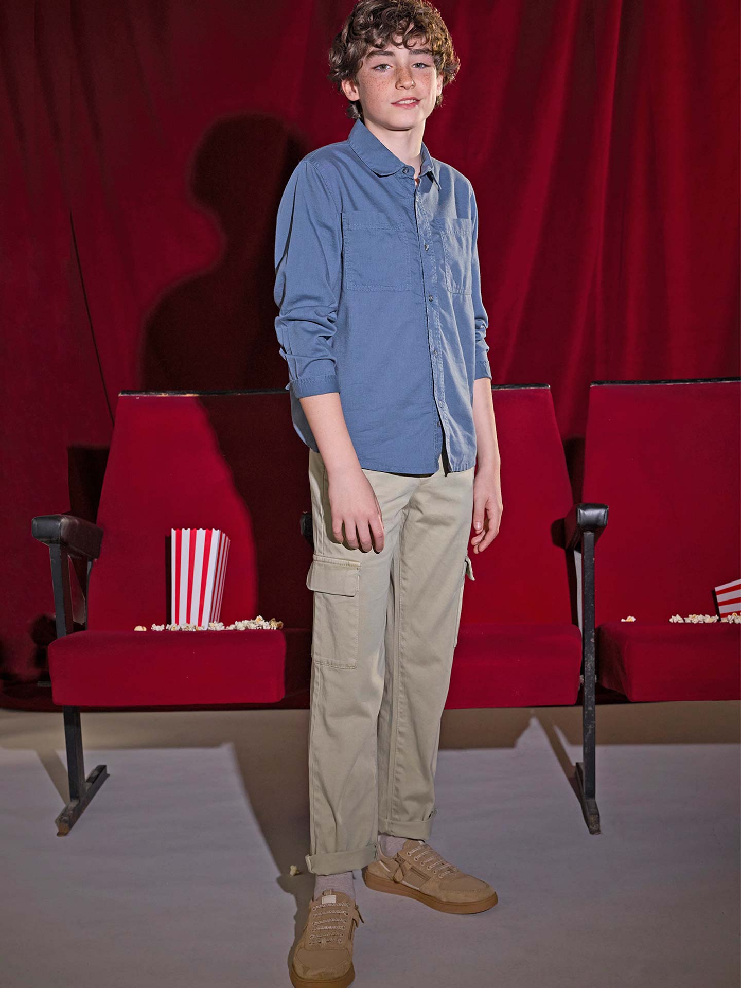 Calças Chino com Bolsos Cargo