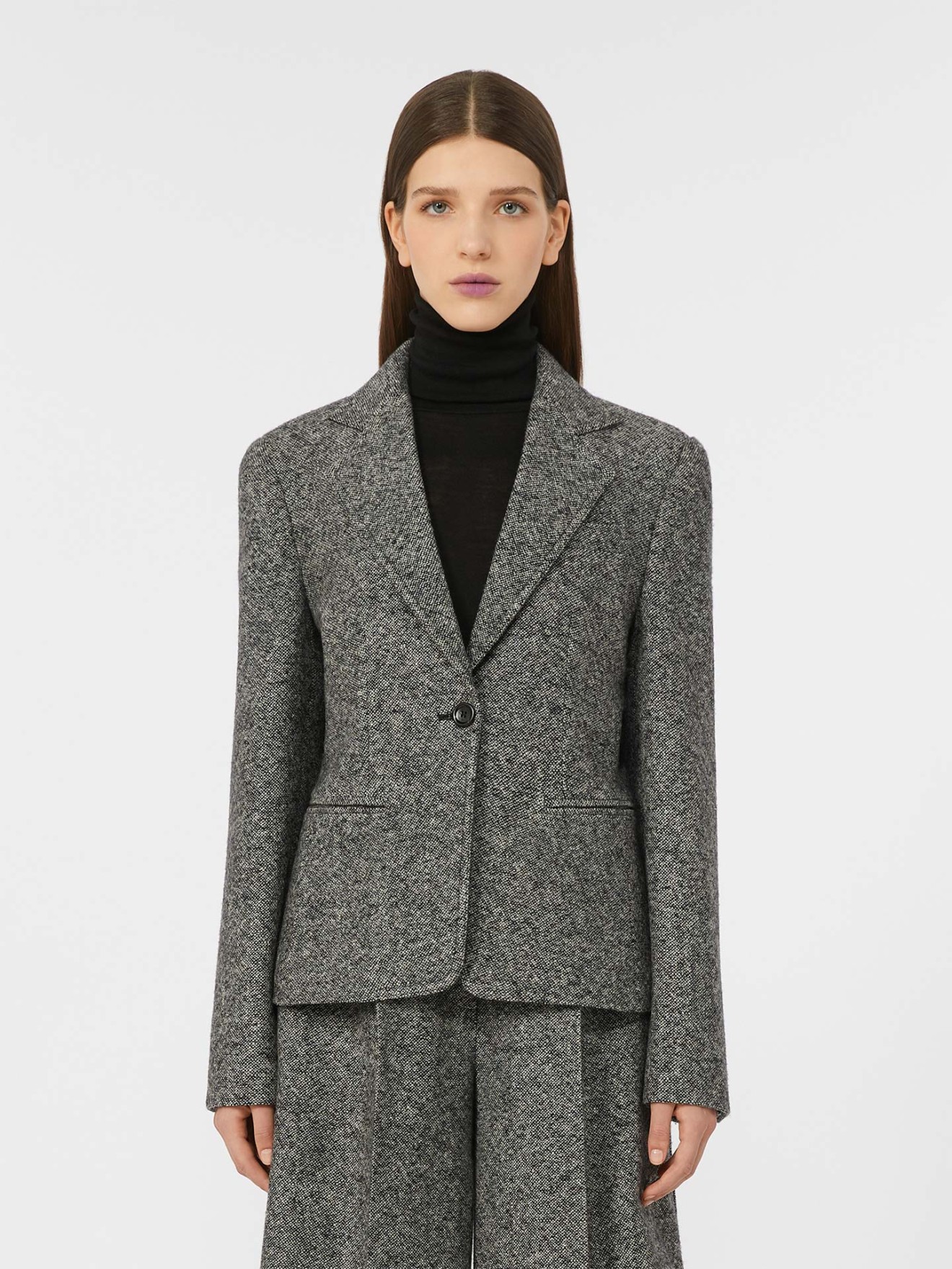 Blazer de Tweed Salmone