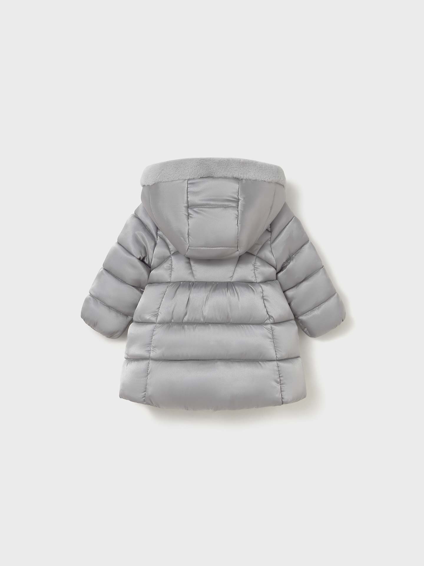 Blusão Acolchoado Comprido com Capuz