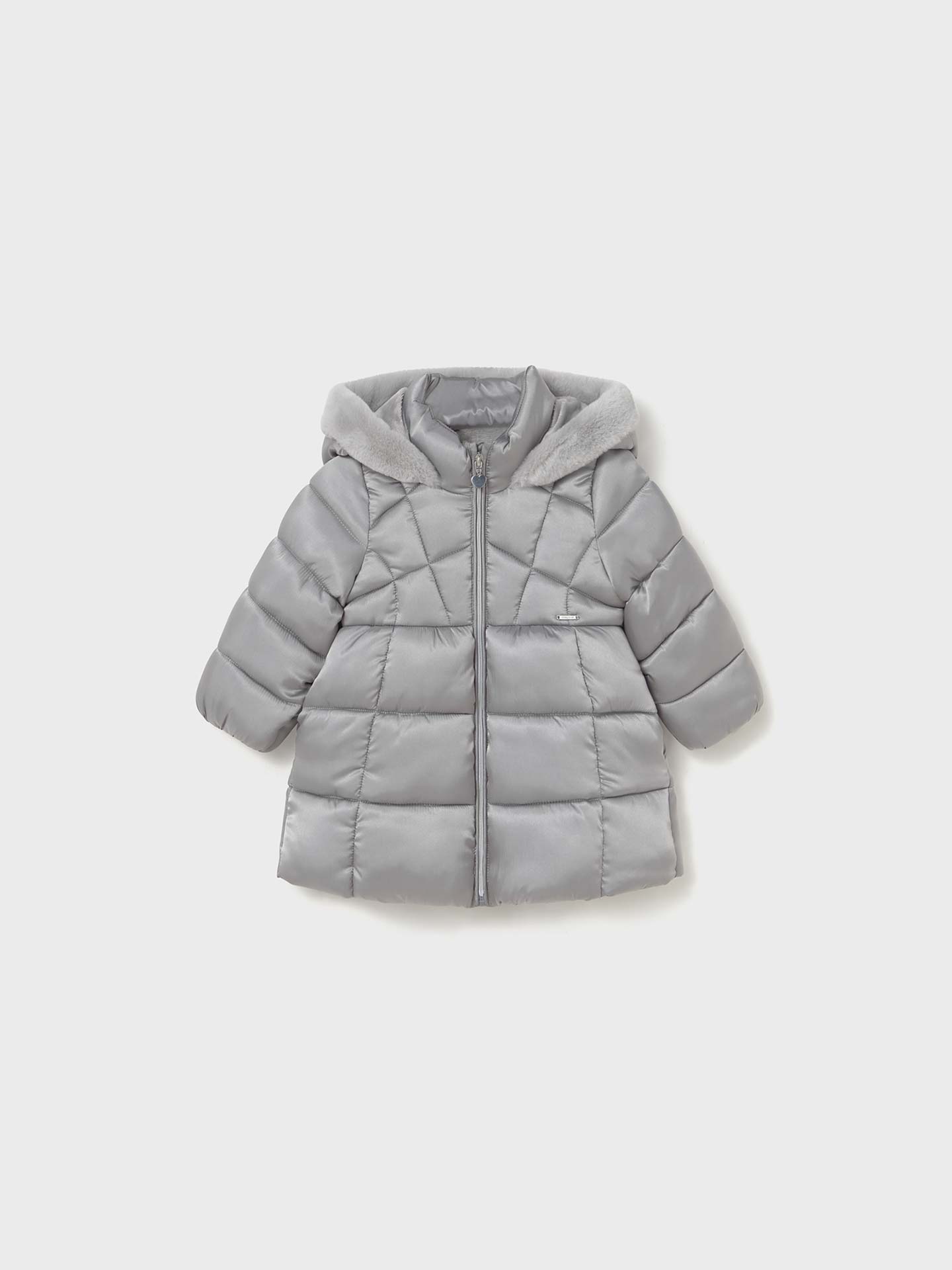 Blusão Acolchoado Comprido com Capuz