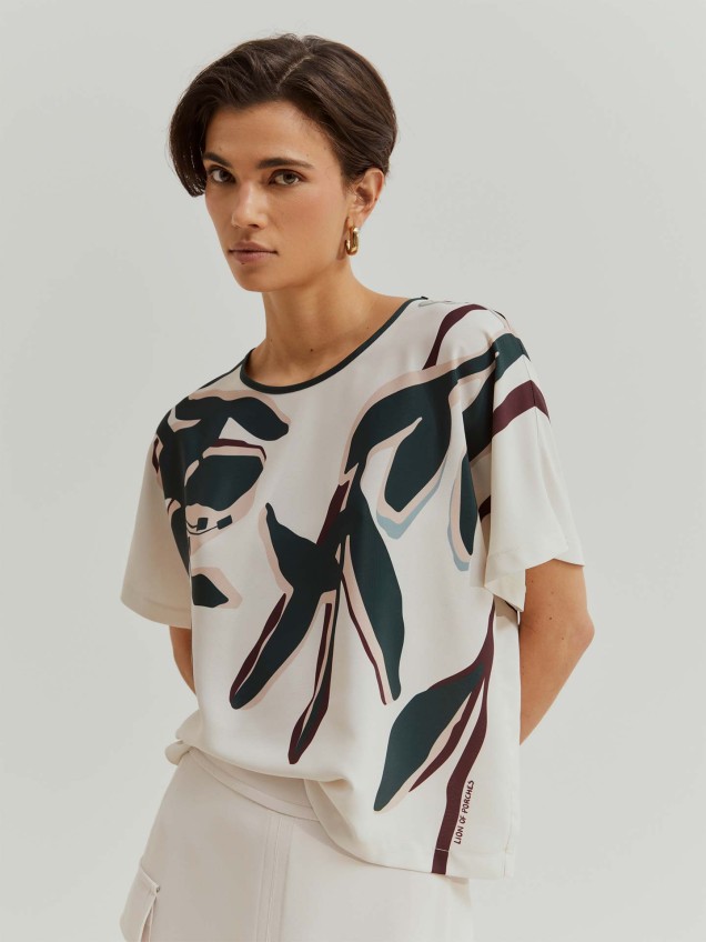 Blusa com Estampado Floral