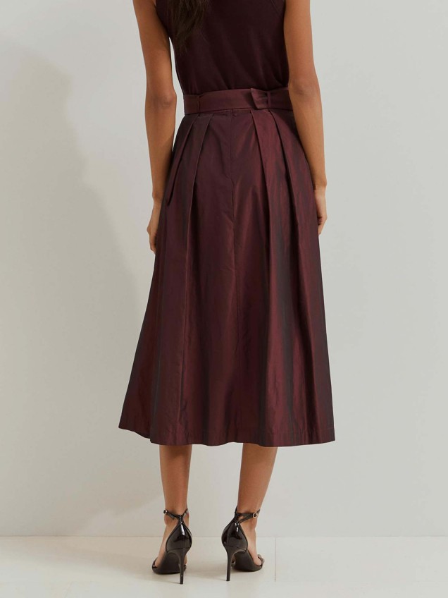 Saia Midi com Pregas