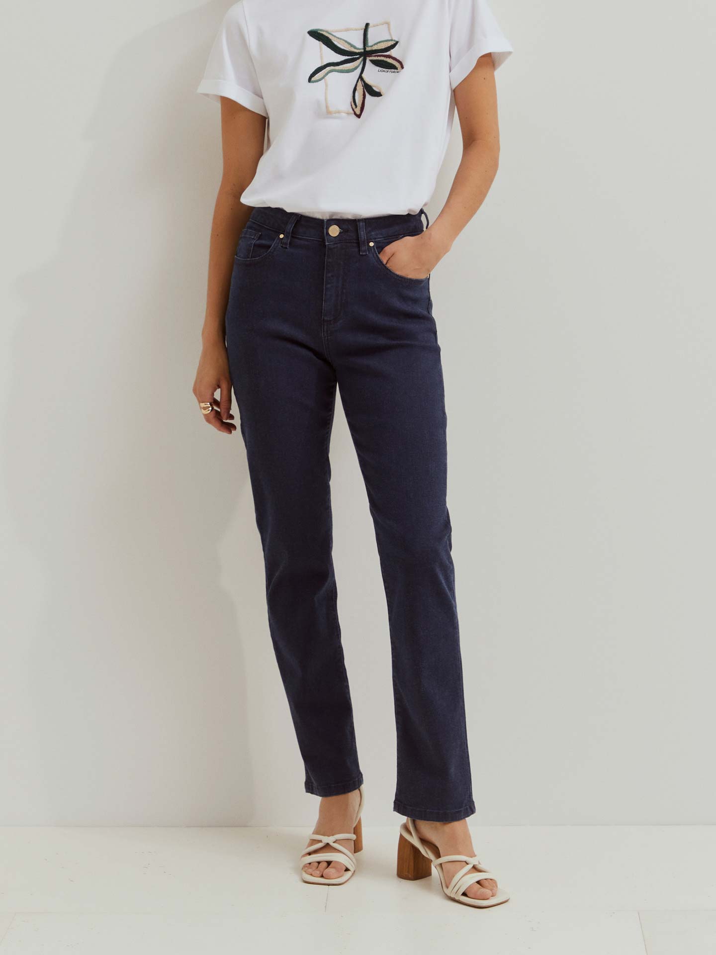 Calças de Ganga Straight Fit