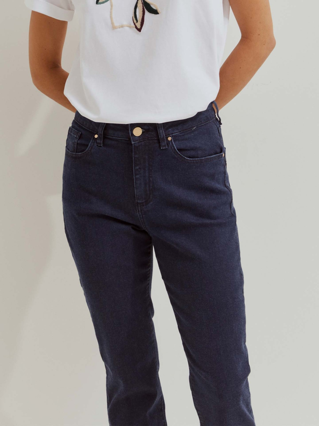 Calças de Ganga Straight Fit