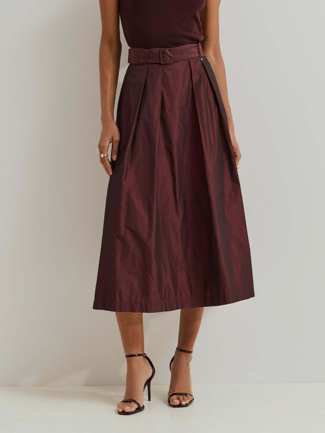 Saia Midi com Pregas