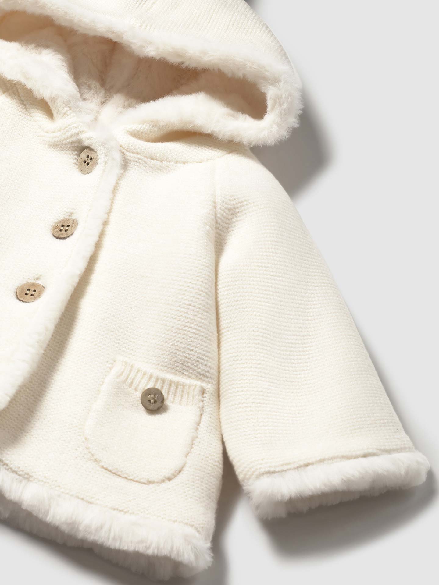 Casaco de Tricô com Pelo