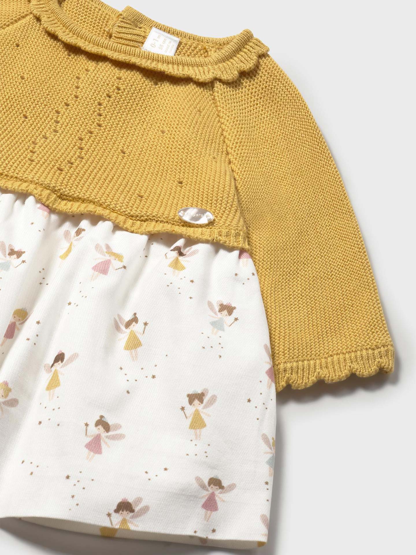 Vestido Combinado em Algodão