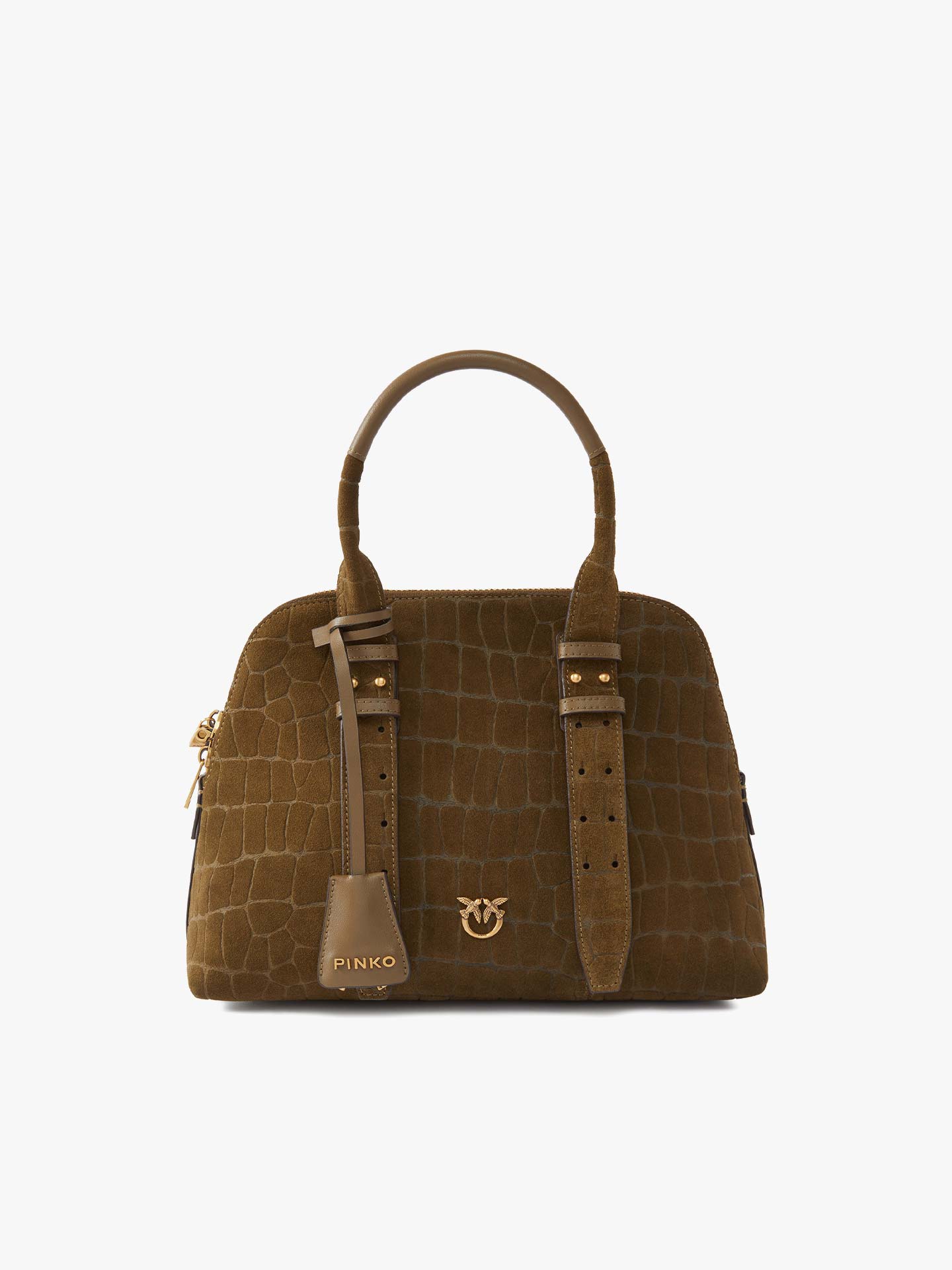 Mala Bowling Pequena com Padrão Crocodilo