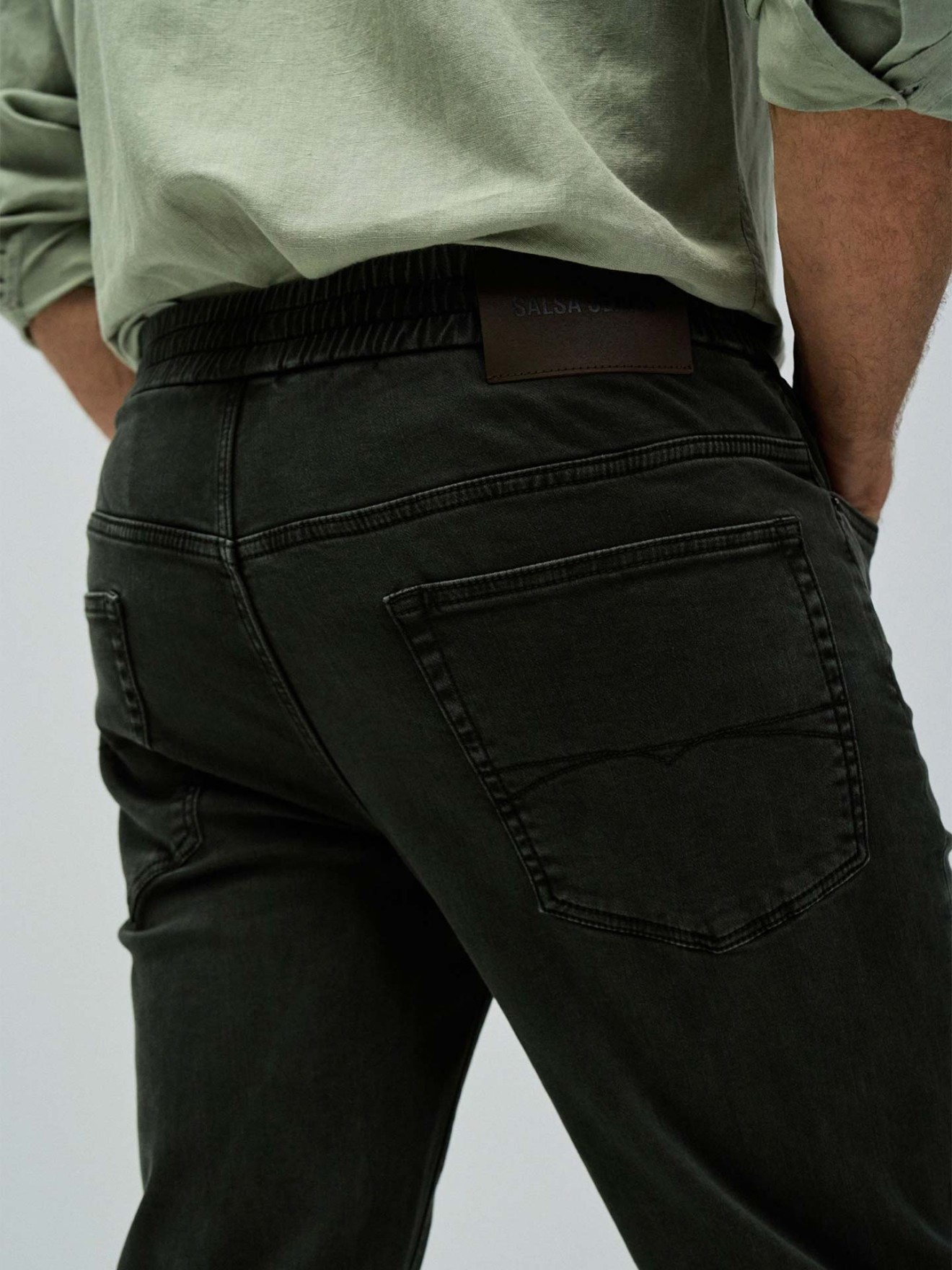Calças de Ganga Jogger Slim Fit