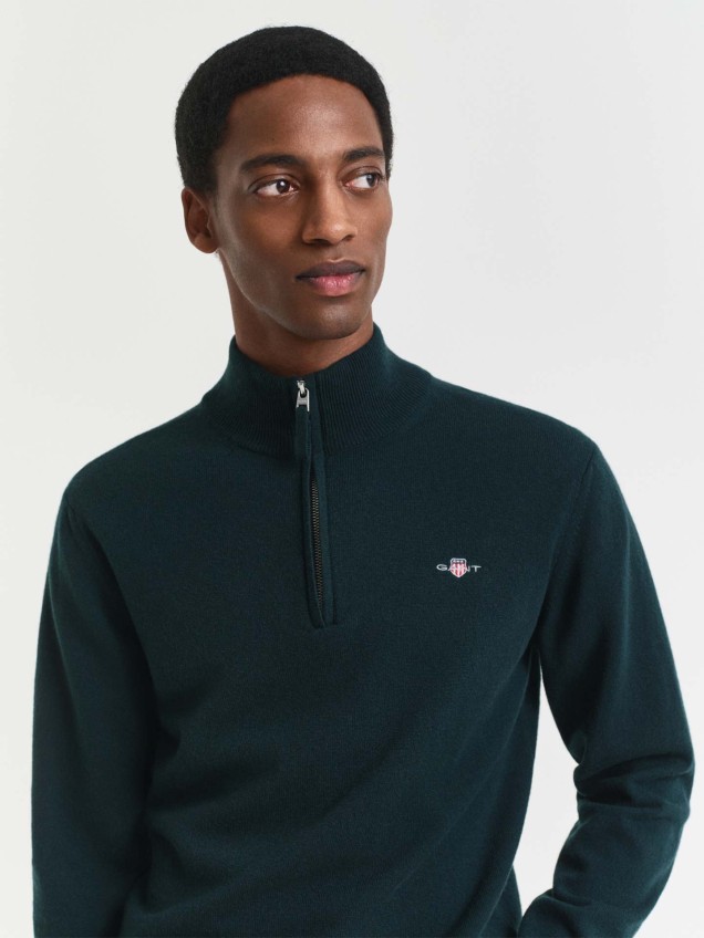 Camisola de Lã com Meio Fecho