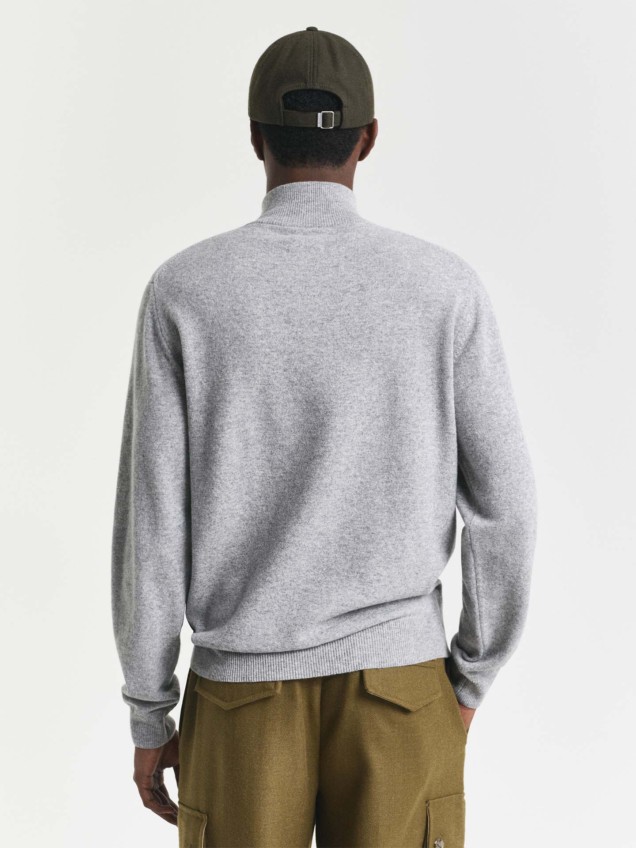 Camisola de Lã com Meio Fecho