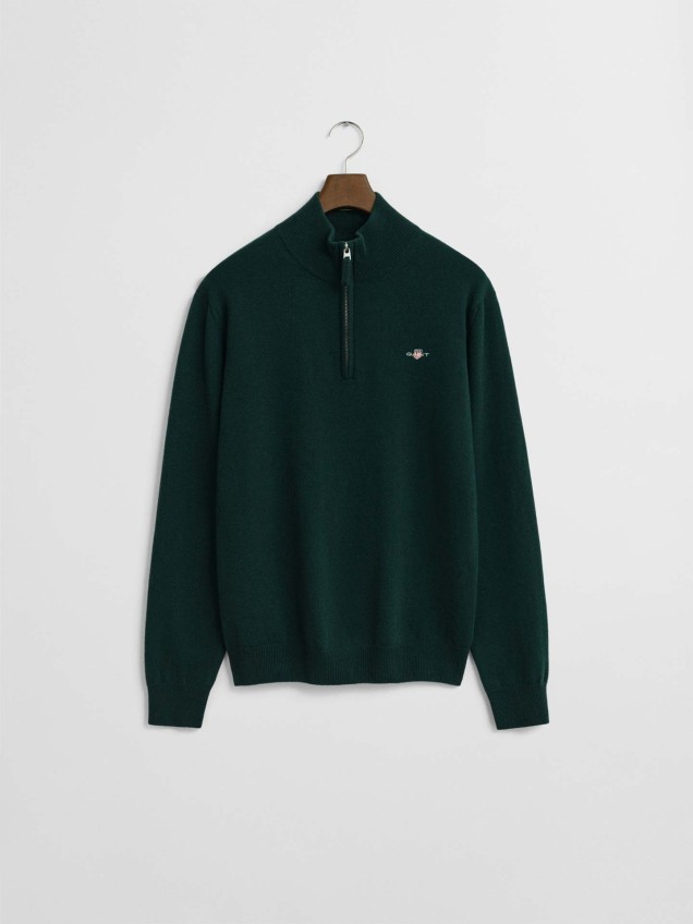 Camisola de Lã com Meio Fecho