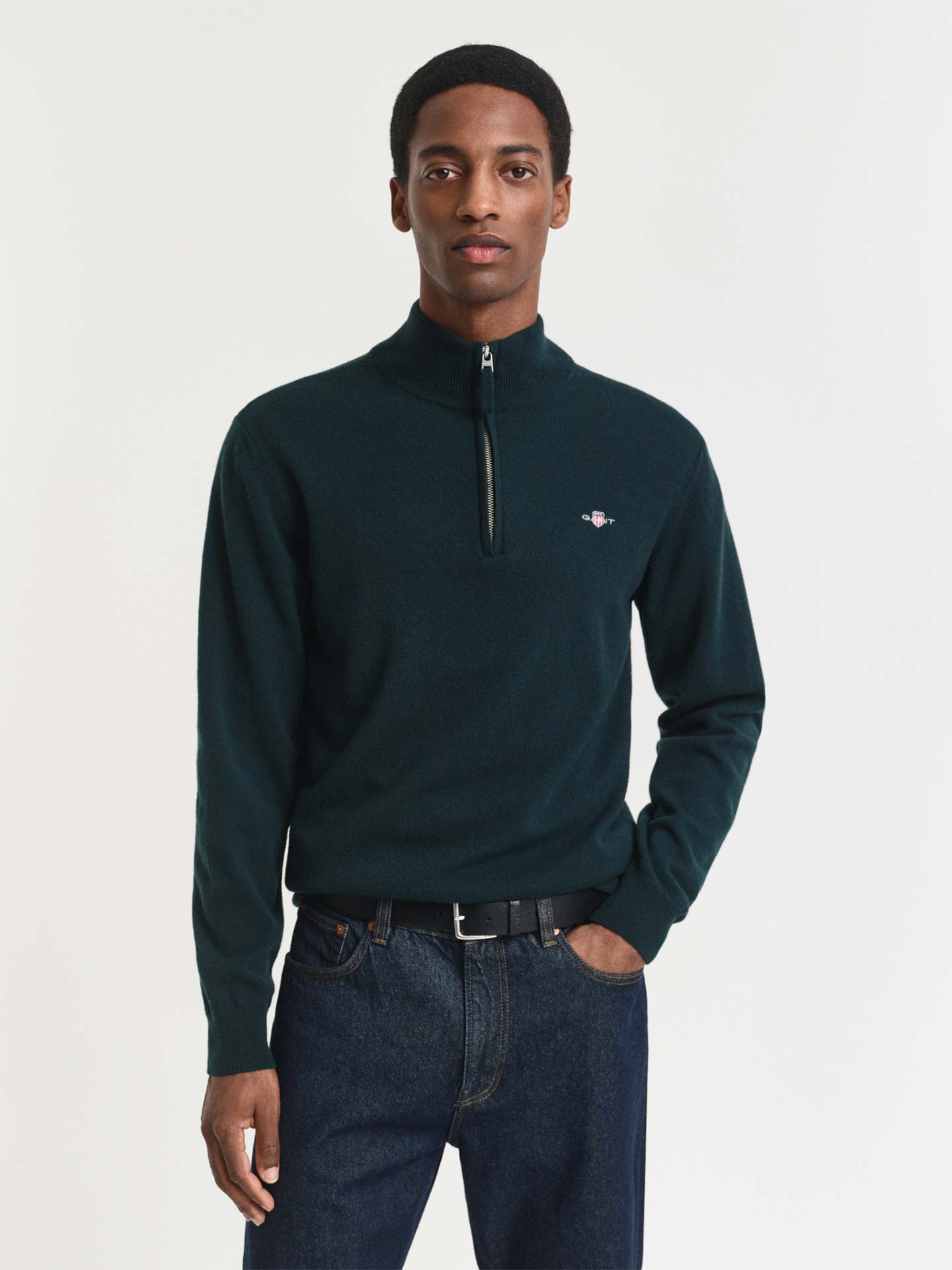 Camisola de Lã com Meio Fecho