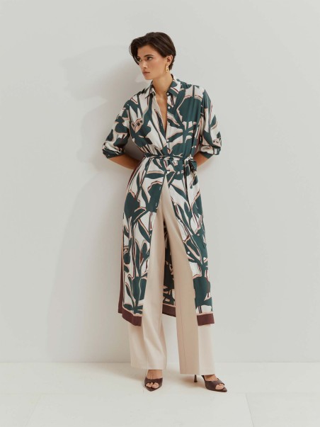Camisa Vestido Estampada