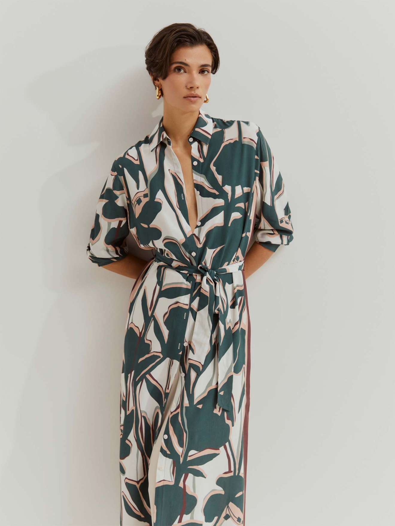 Camisa Vestido Estampada