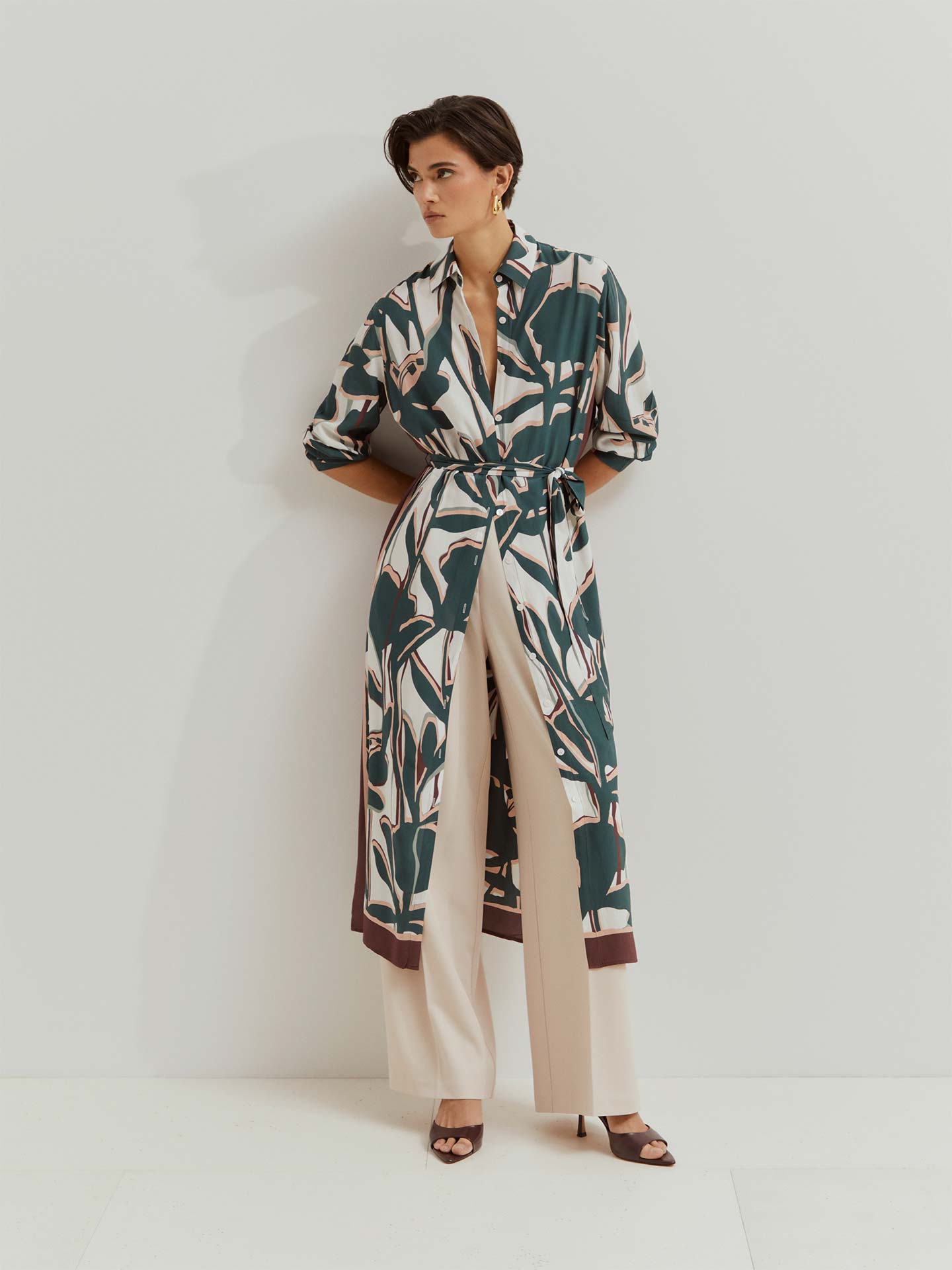 Camisa Vestido Estampada