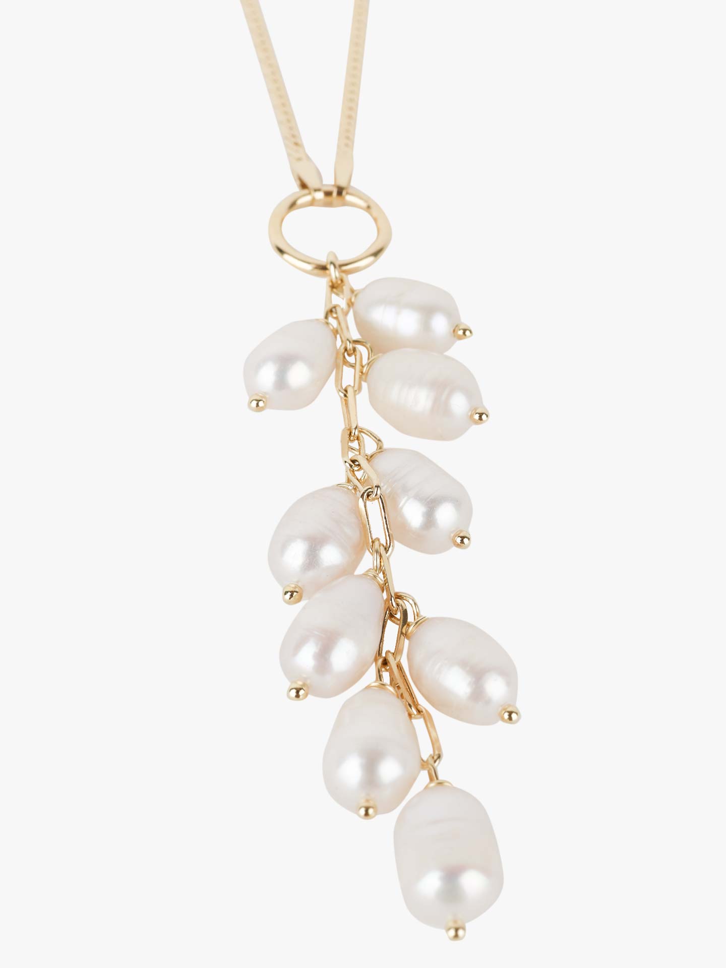 Colar com Pingente de Pérolas