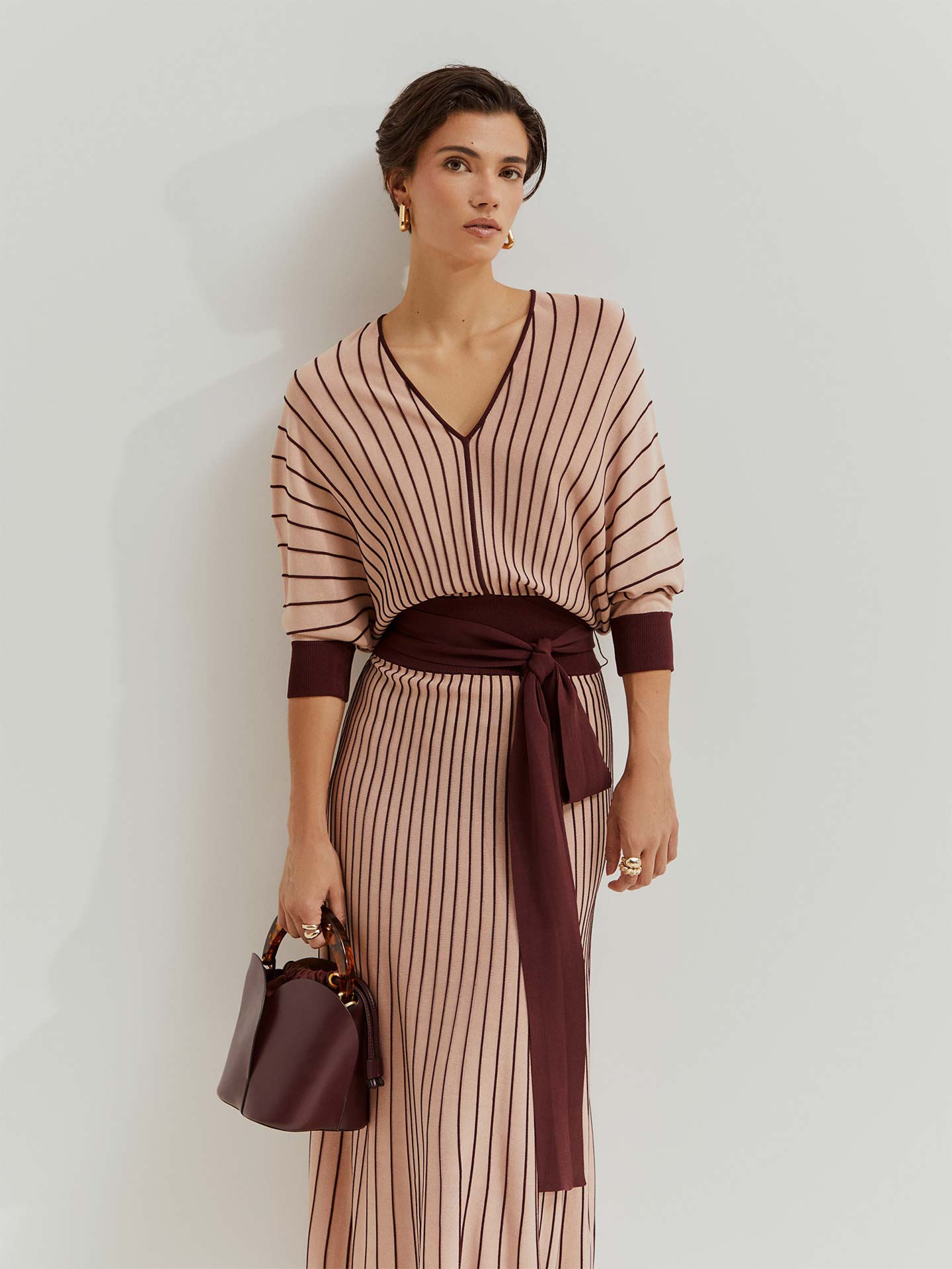 Vestido Midi Evasé em Malha