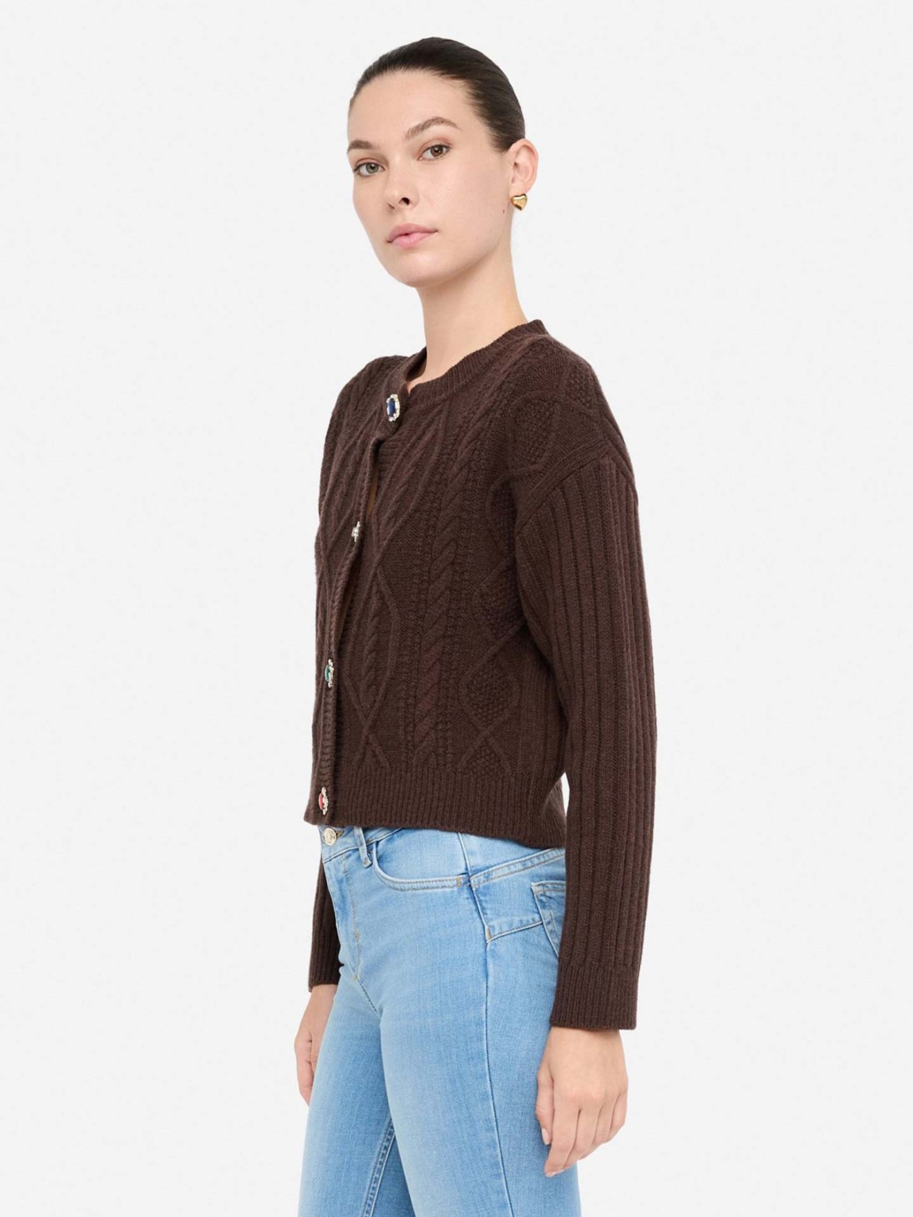 Casaco de Malha Curto em L