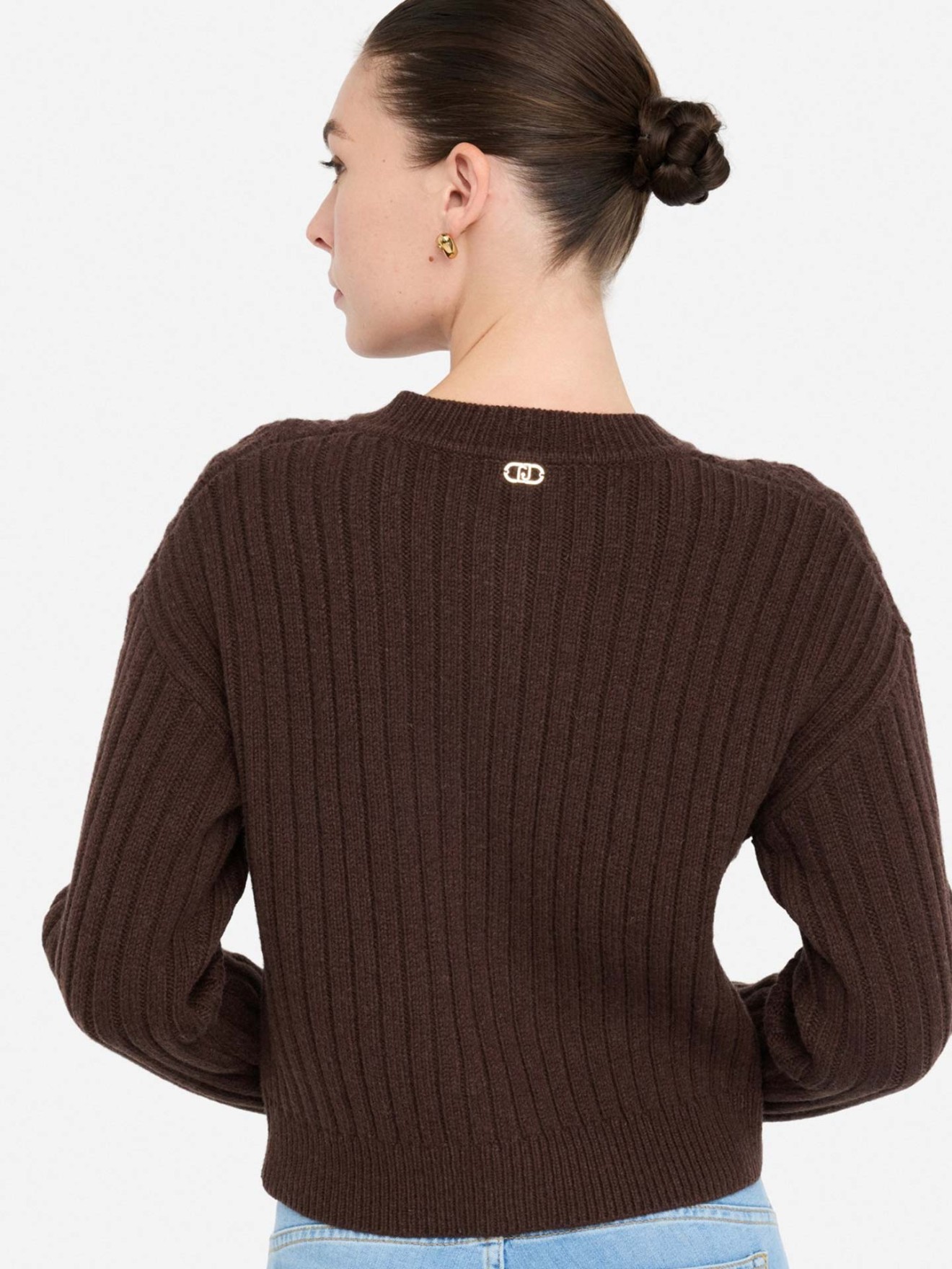 Casaco de Malha Curto em L