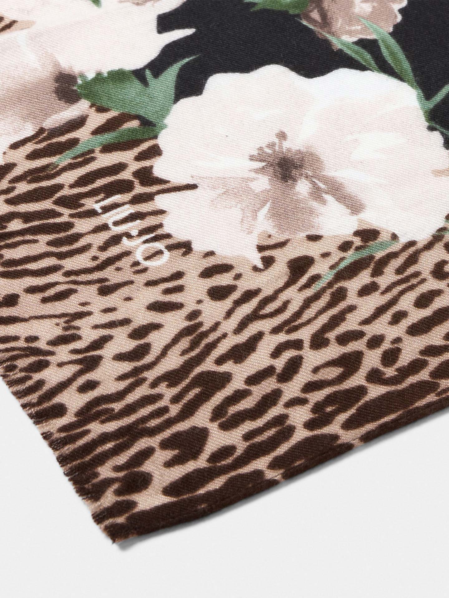 Écharpe Estampada Floral e Animal Print