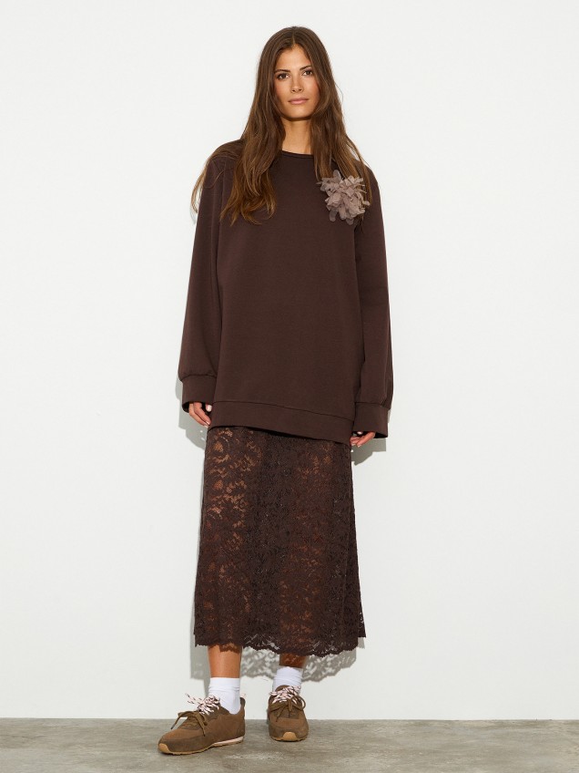 Vestido Comprido com Renda