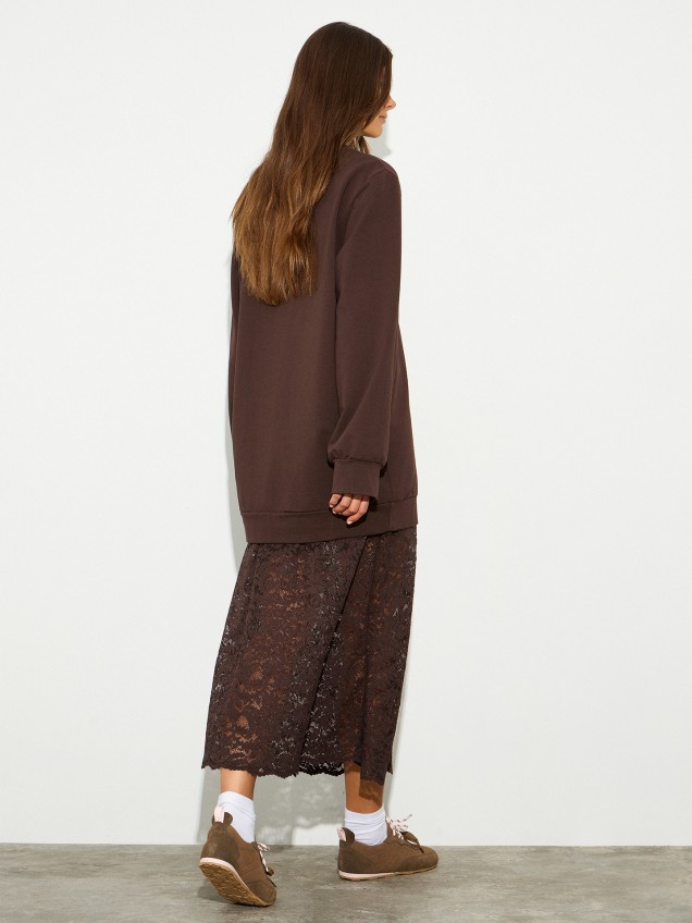 Vestido Comprido com Renda