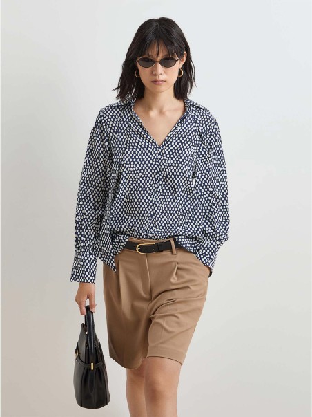 Blusa Estampada com Lao