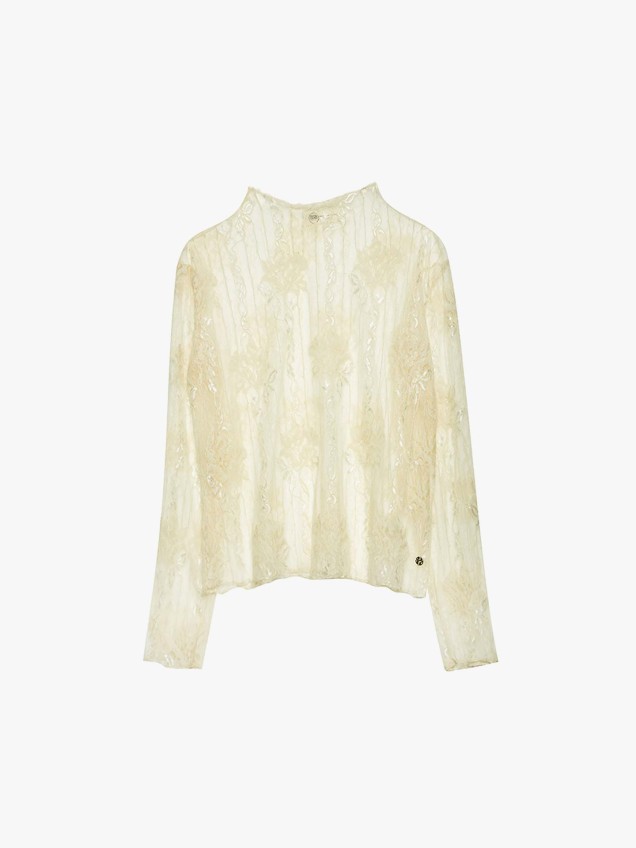 Blusa Transparente em Renda