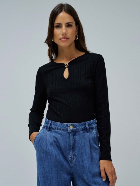 Camisola de Malha Canelada