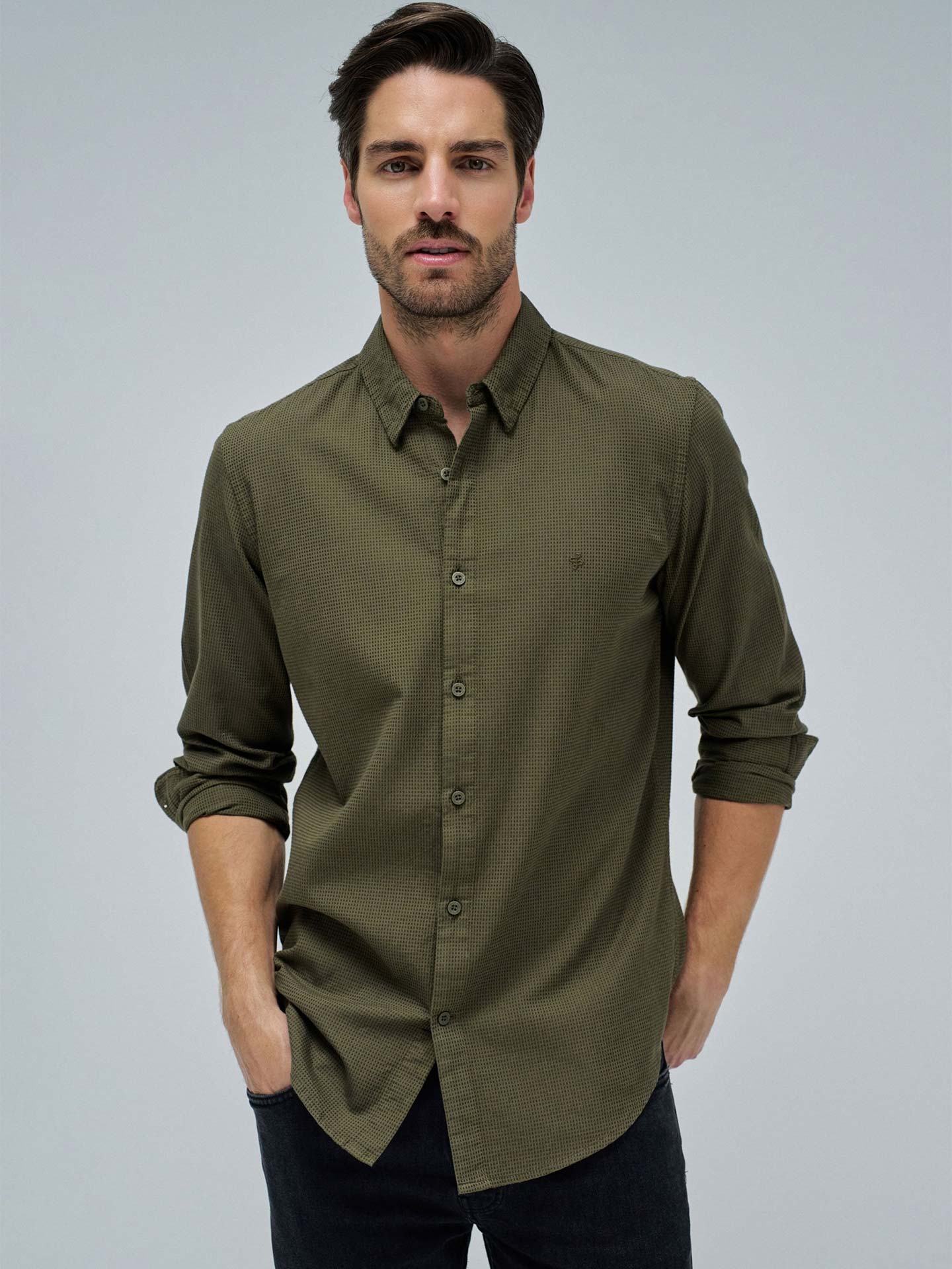 Camisa Texturizada Slim Fit