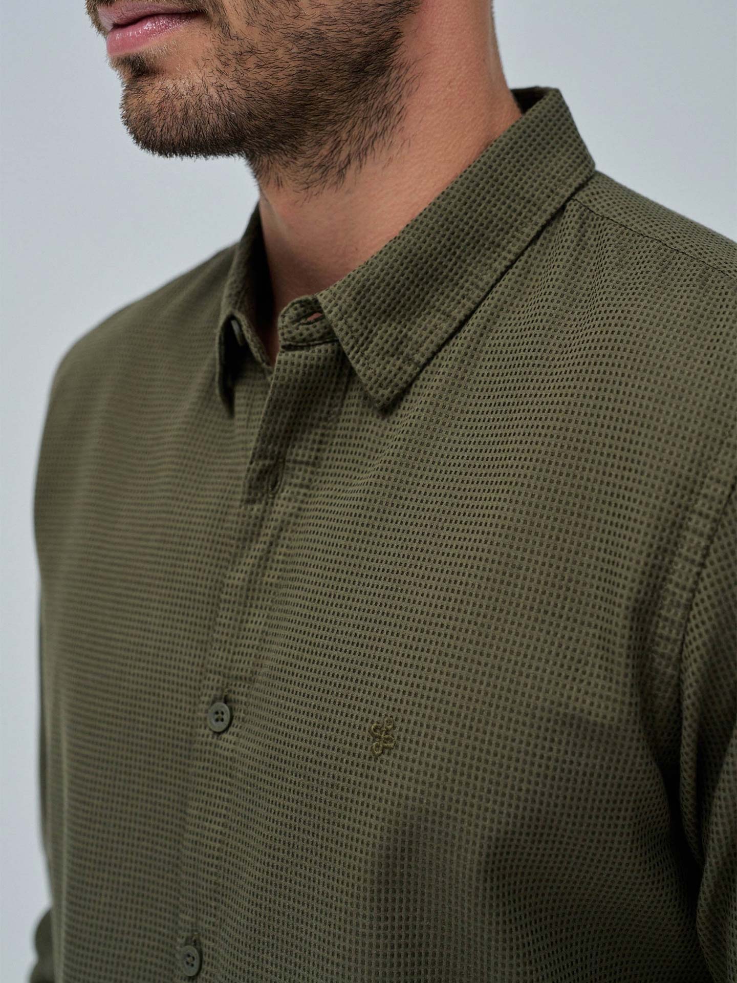 Camisa Texturizada Slim Fit