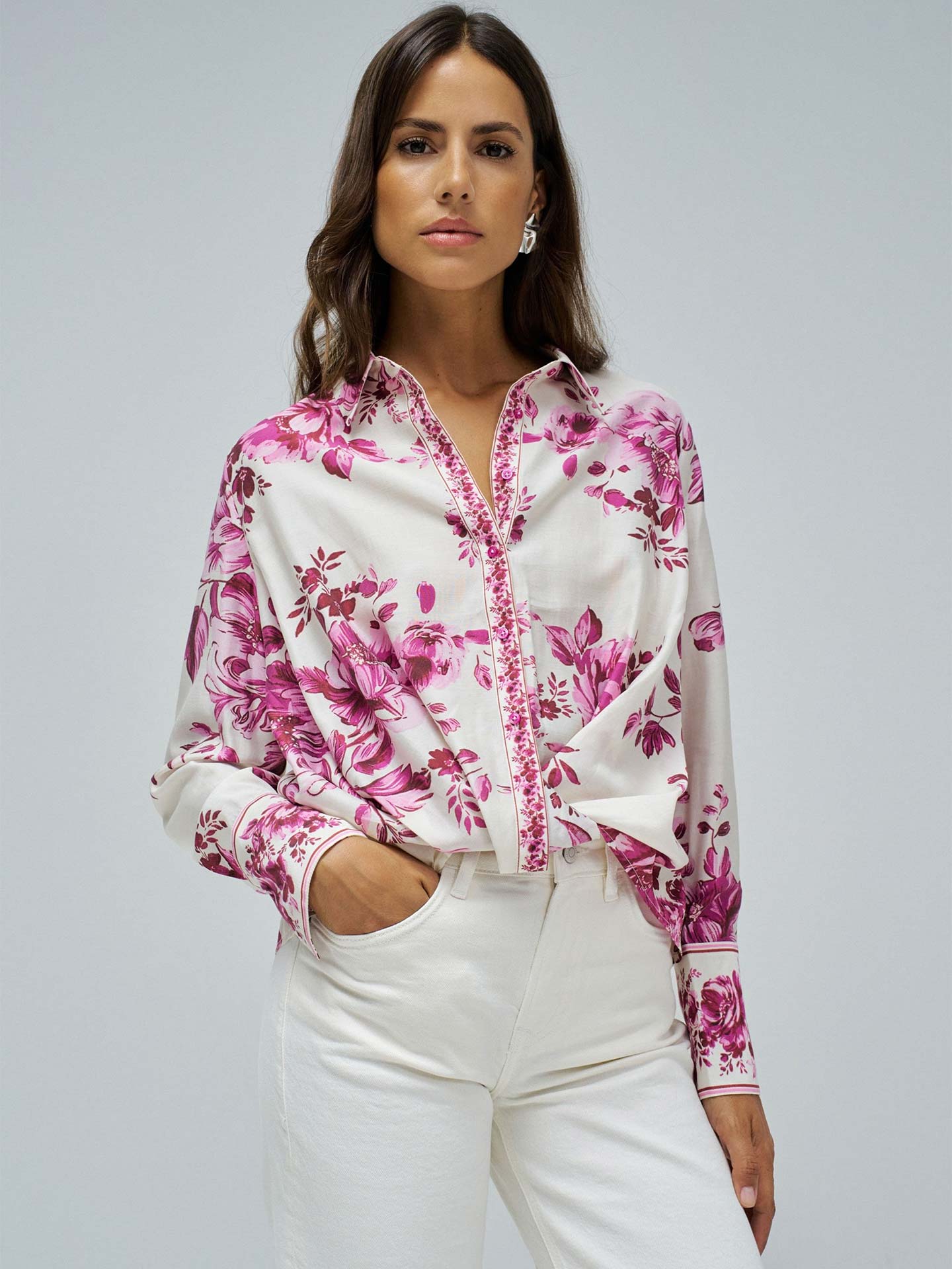 Blusa com Padrão Floral