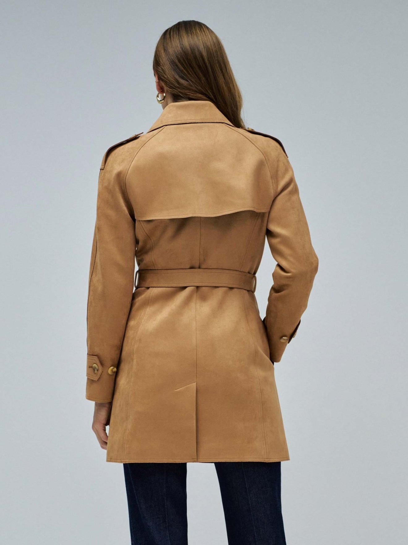 Trench Coat em Camurça