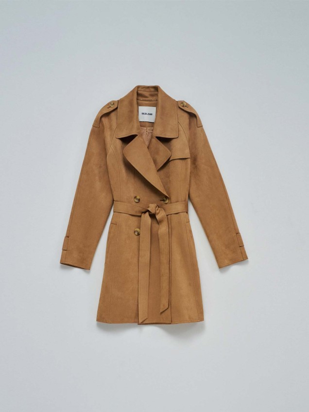 Trench Coat em Camurça