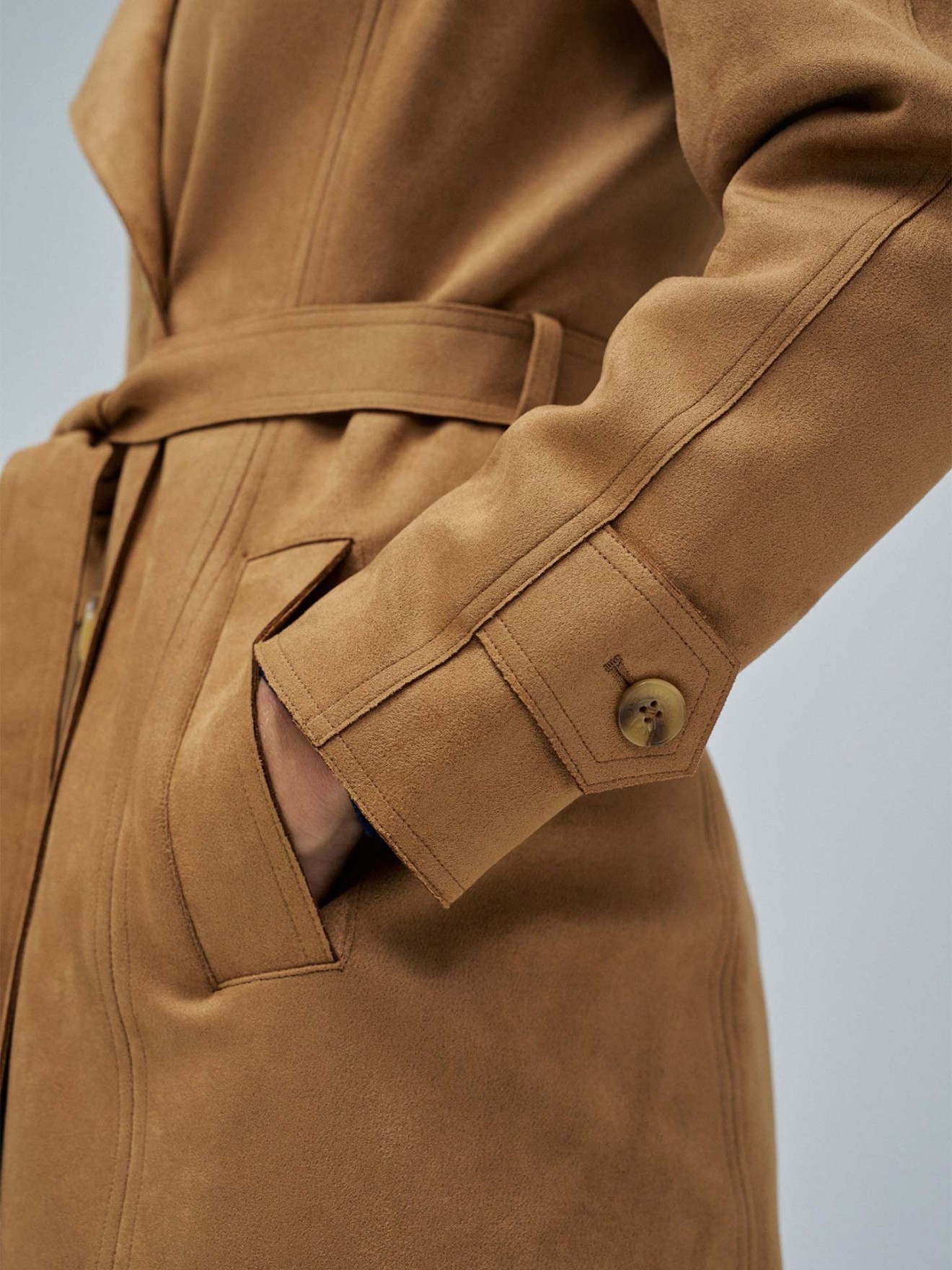 Trench Coat em Camurça