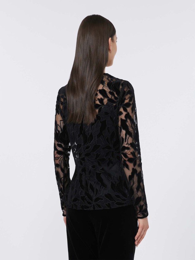 Blusa em Tule com Bordado Plinio