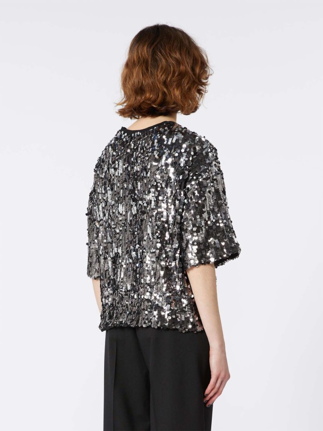 Blusa com Lantejoulas Cacao1234