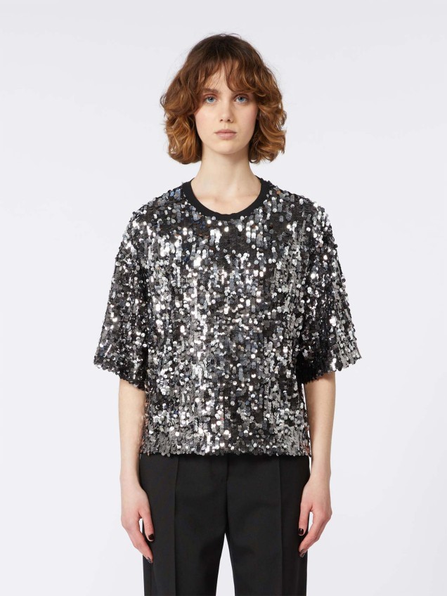 Blusa com Lantejoulas Cacao1234