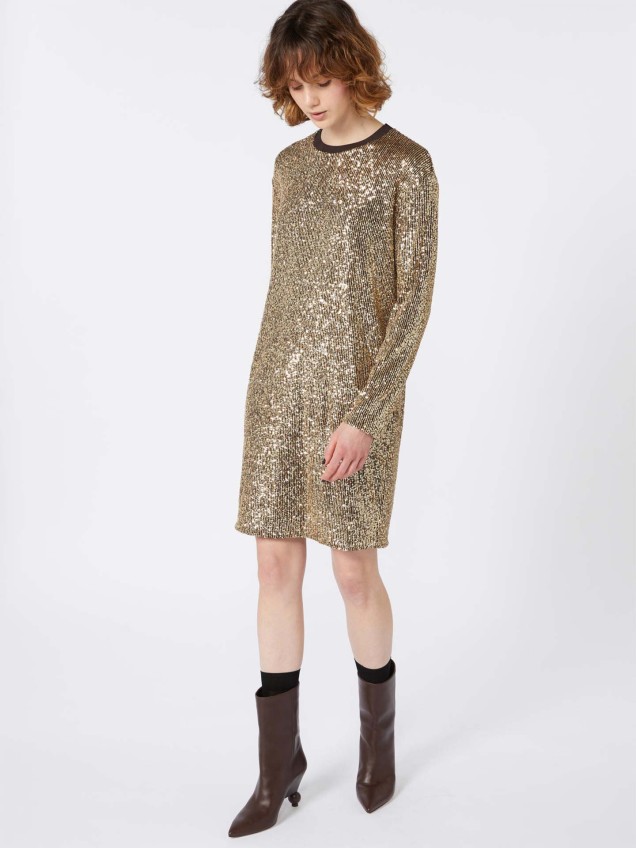 Vestido Curto de Lantejoulas Cachi1234