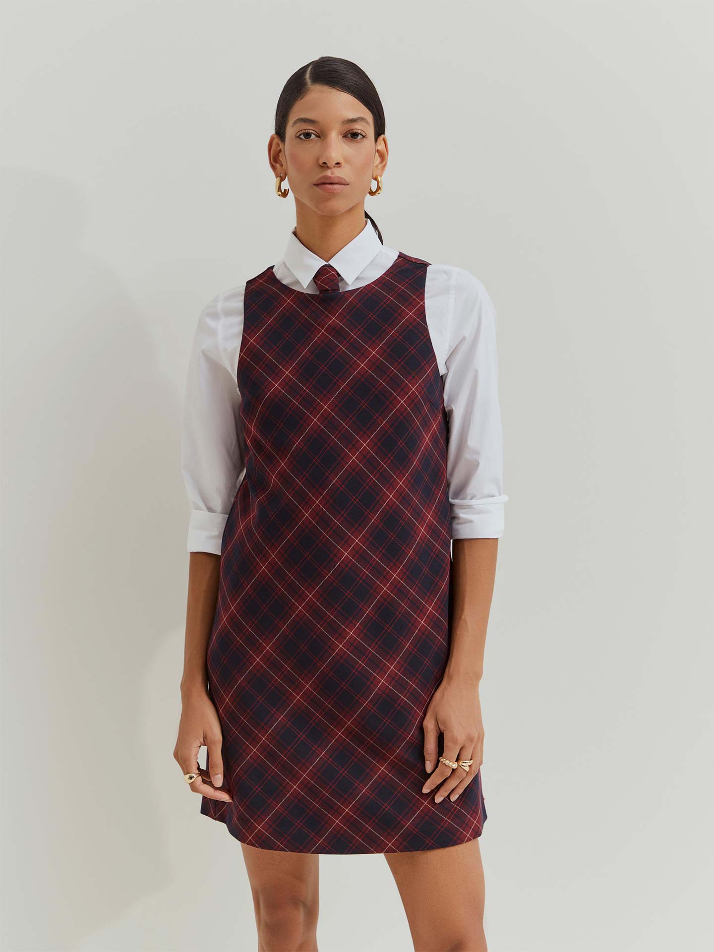 Vestido Curto Xadrez