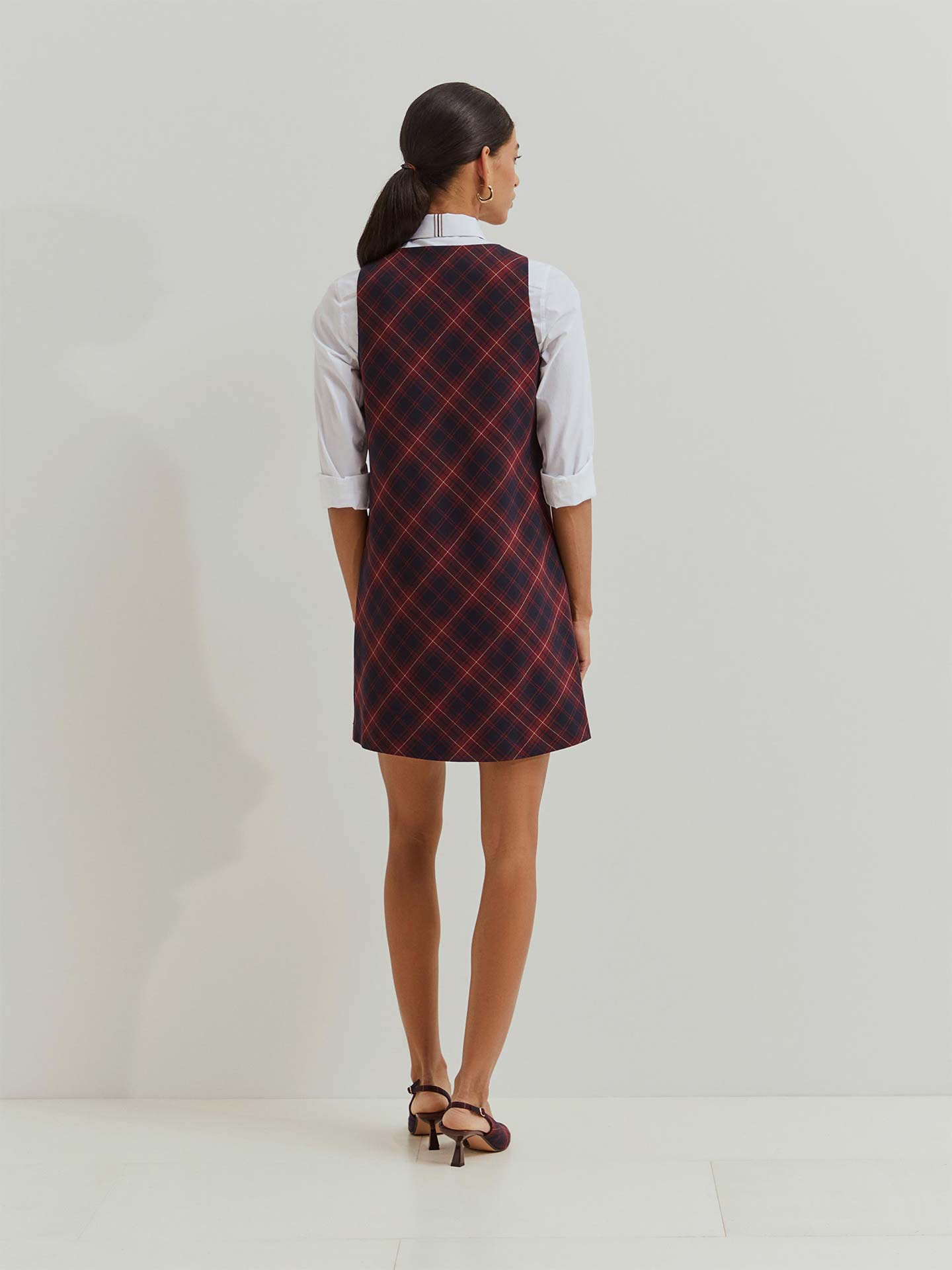 Vestido Curto Xadrez