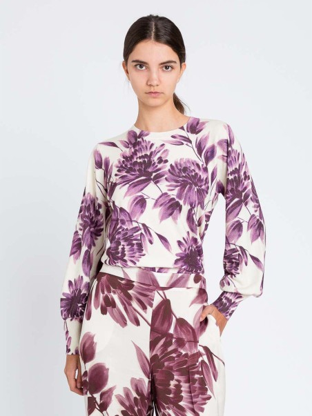 Camisola de Malha com Padro Floral